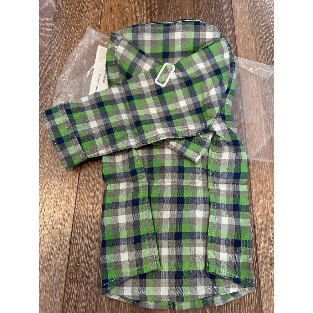 NWT Mayoral collar green plaid top 12‎ mos